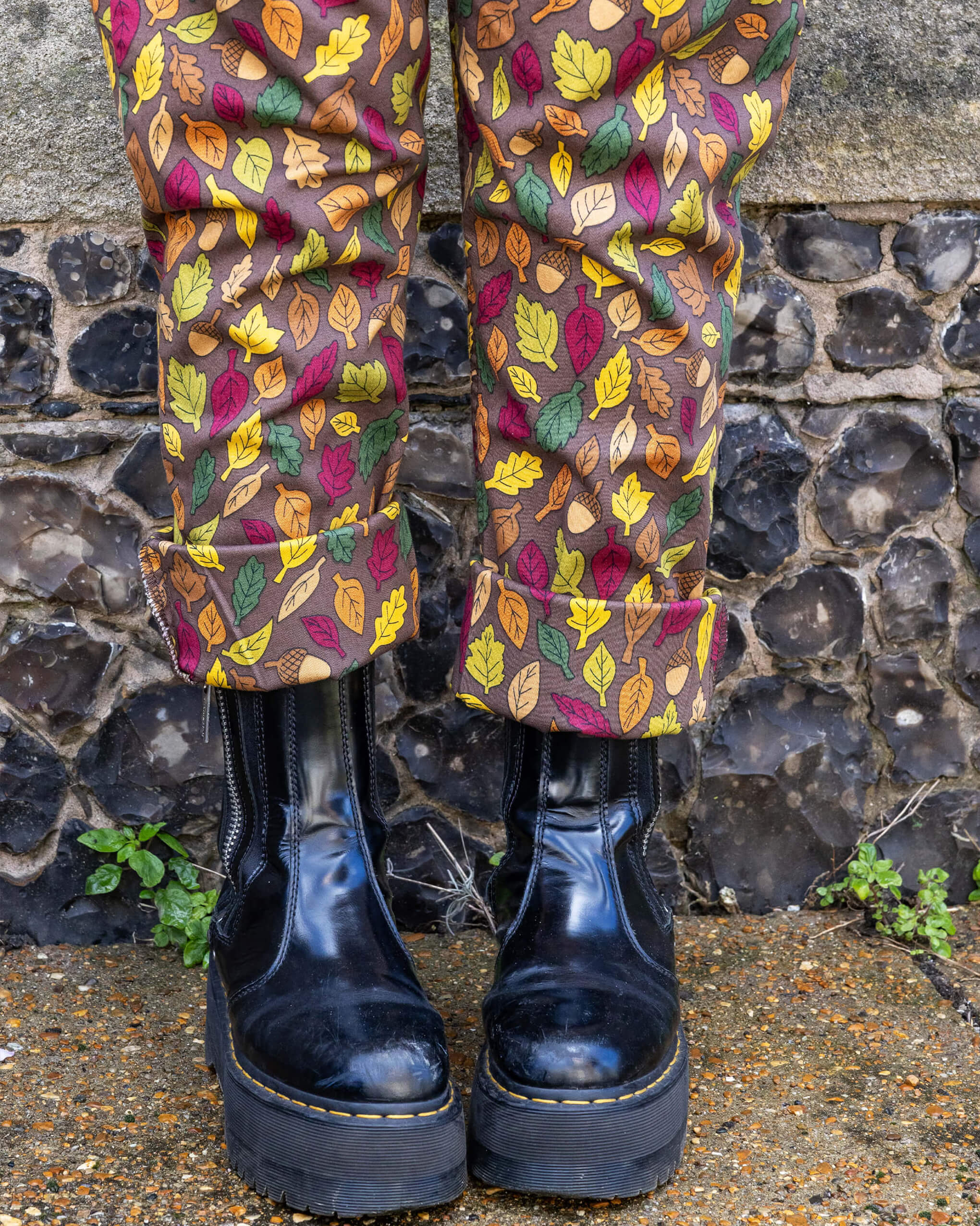 Autumn Leaves Stretch Twill Dungarees - Image 4
