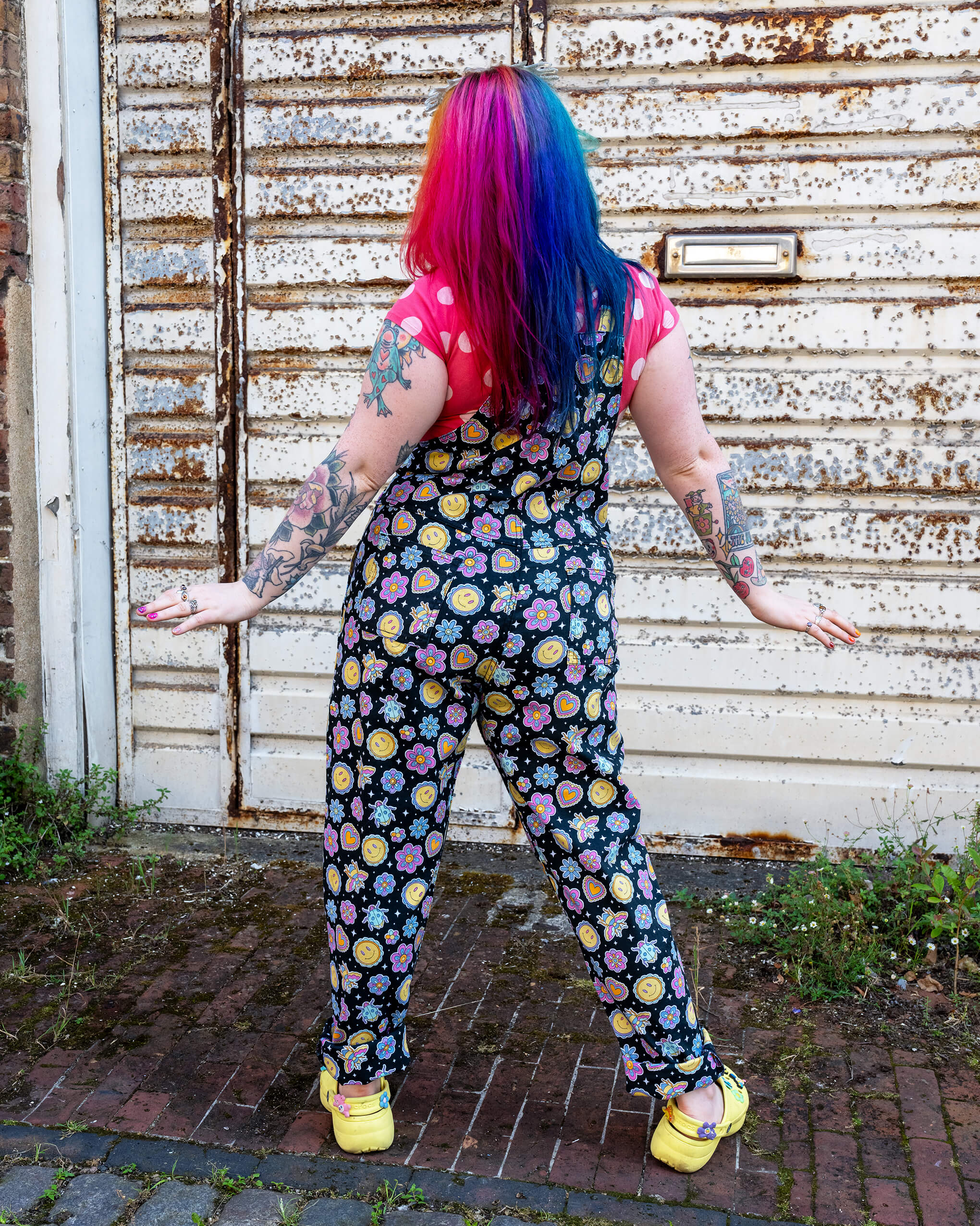 Bee Happy Stretch Twill Dungarees - Image 5