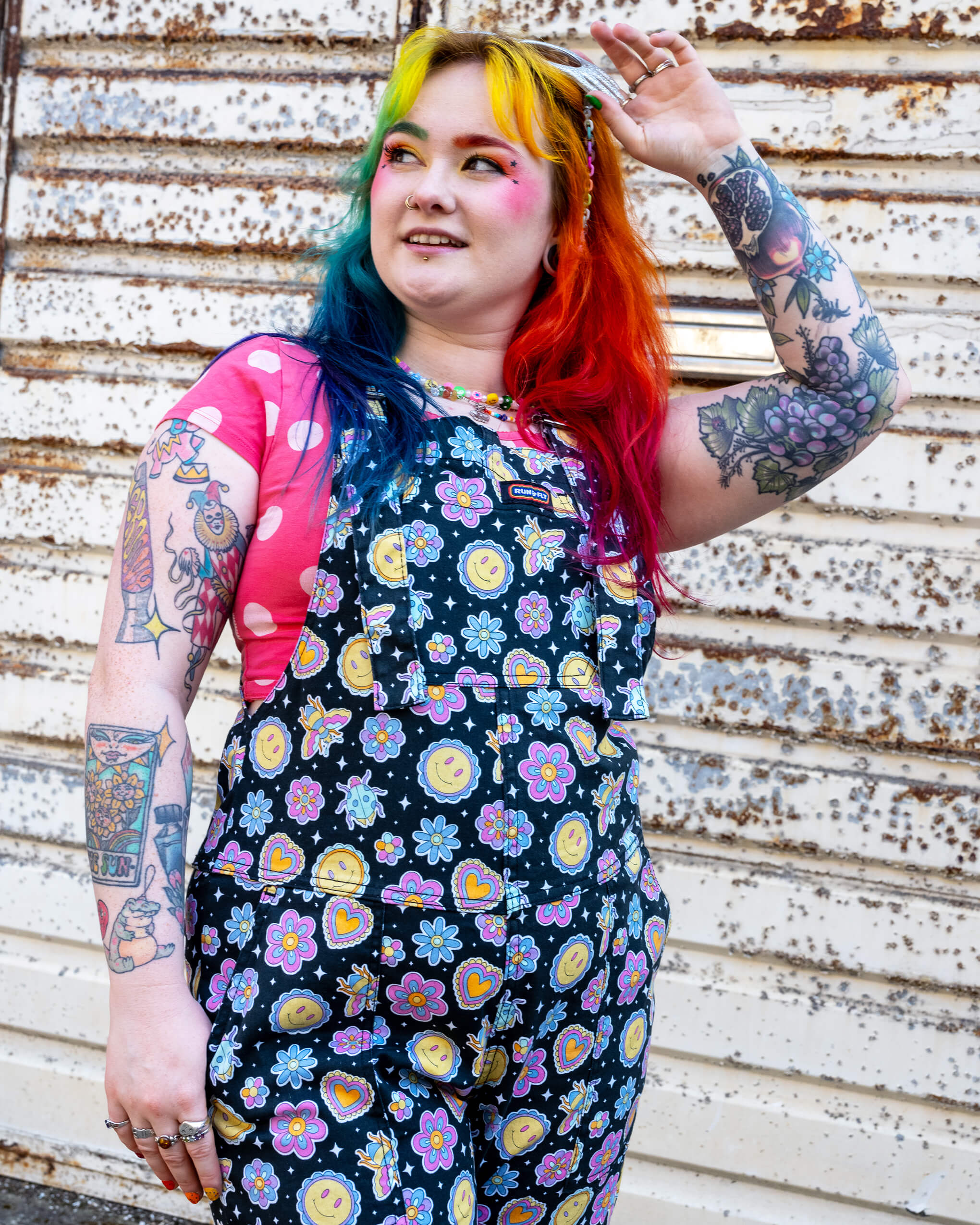 Bee Happy Stretch Twill Dungarees - Image 6