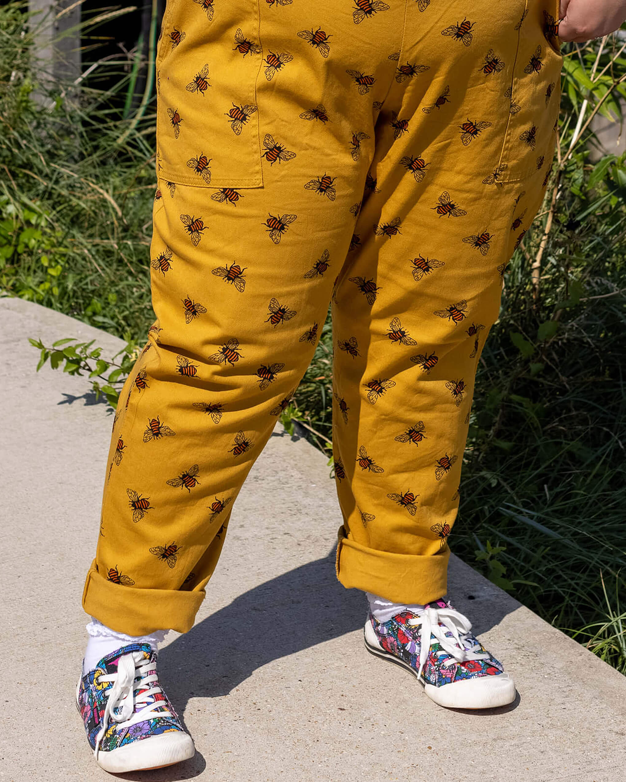Bees Knees Dungabees Gold Stretch Twill Dungarees - Image 3