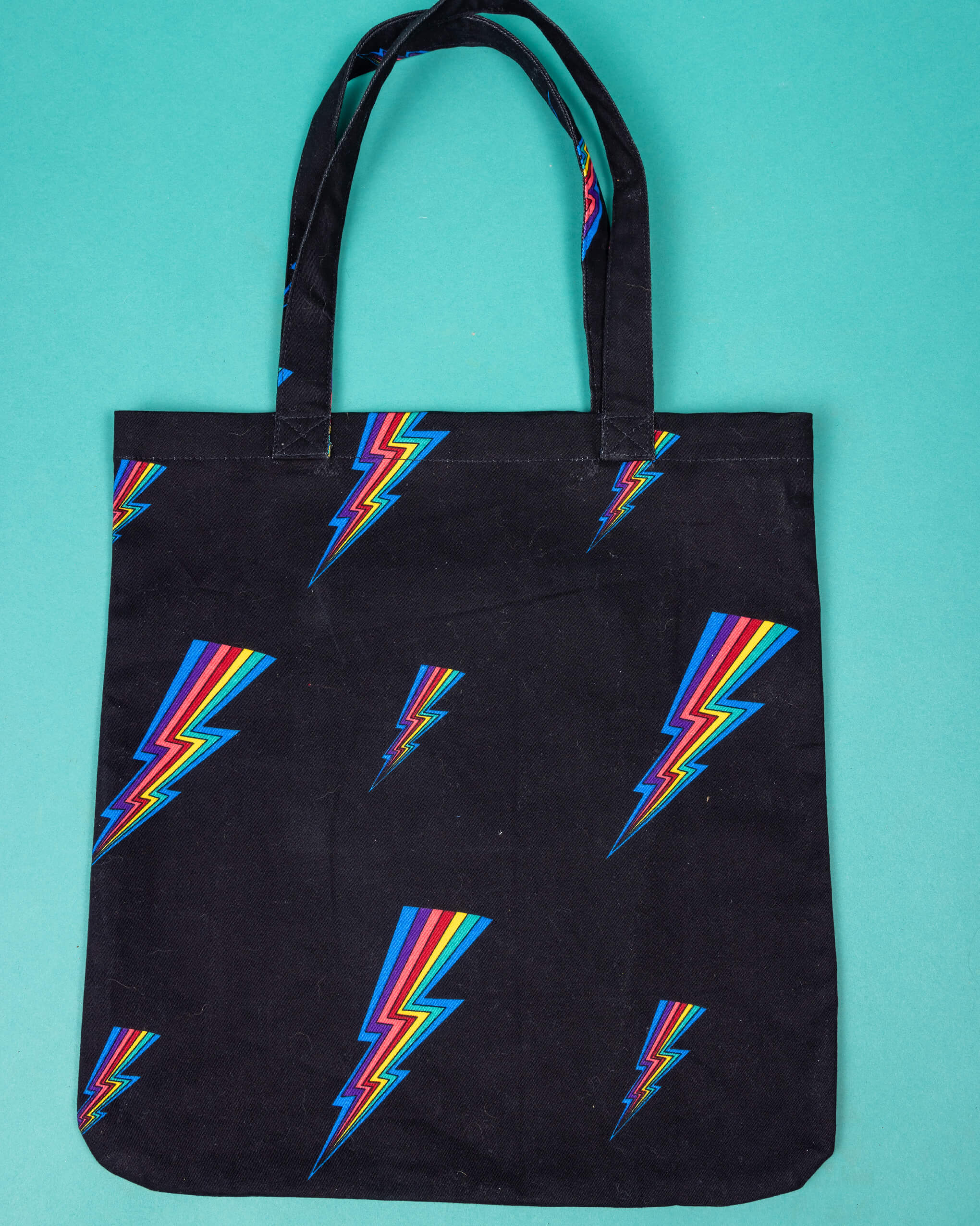 Black Lightning Tote Bag - Image 3