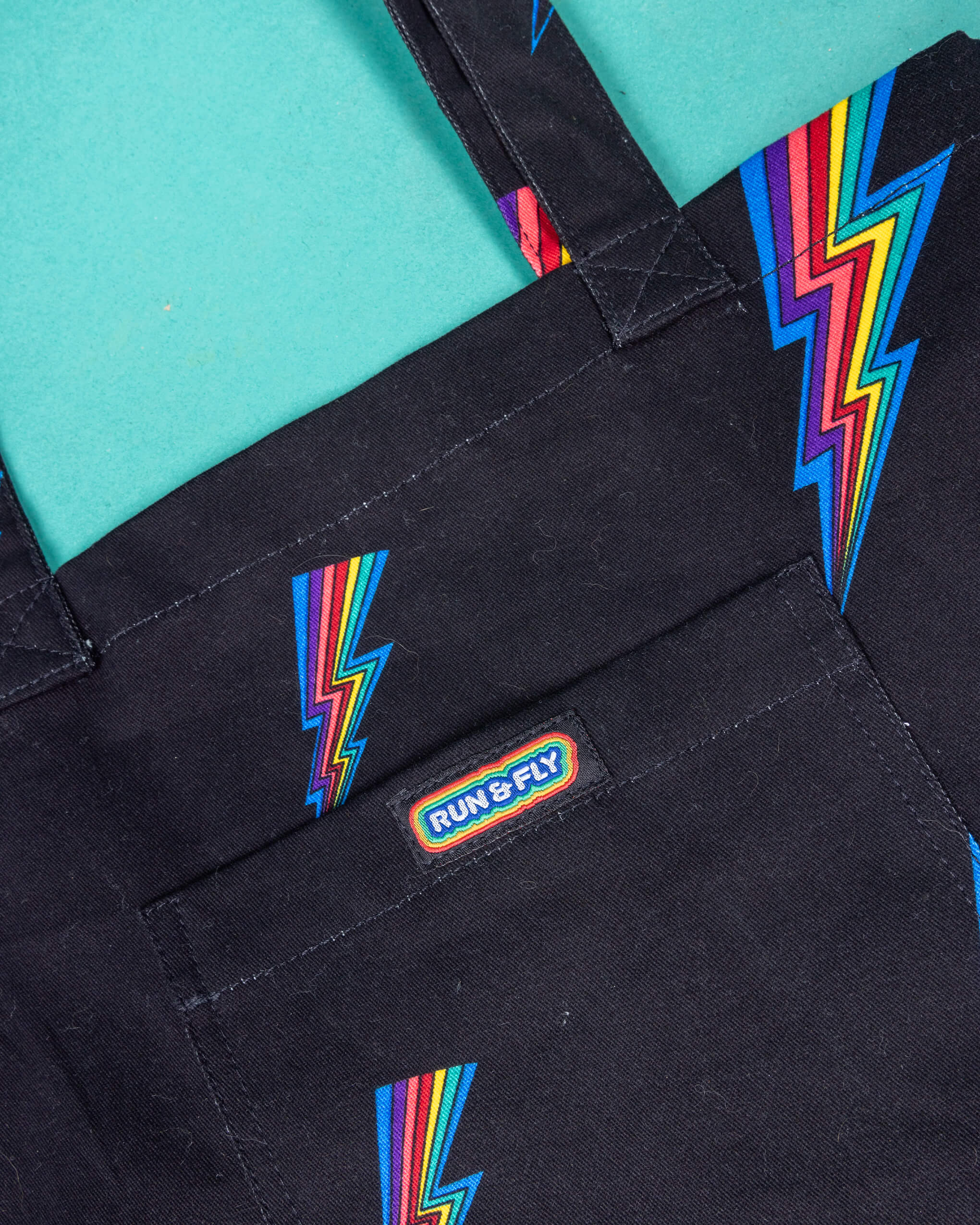 Black Lightning Tote Bag - Image 4