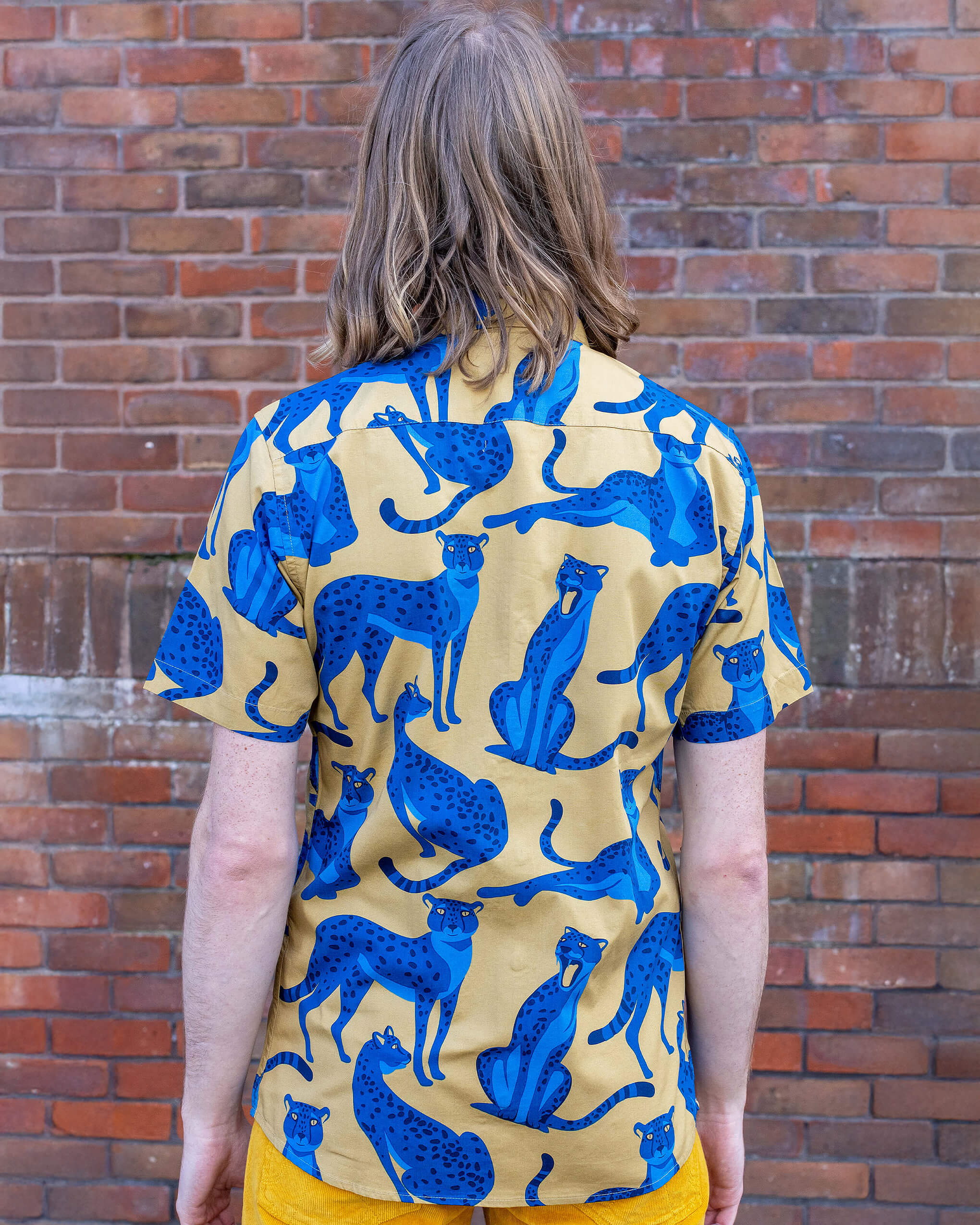 Blue Leopard Short Sleeve Shirt - Image 4