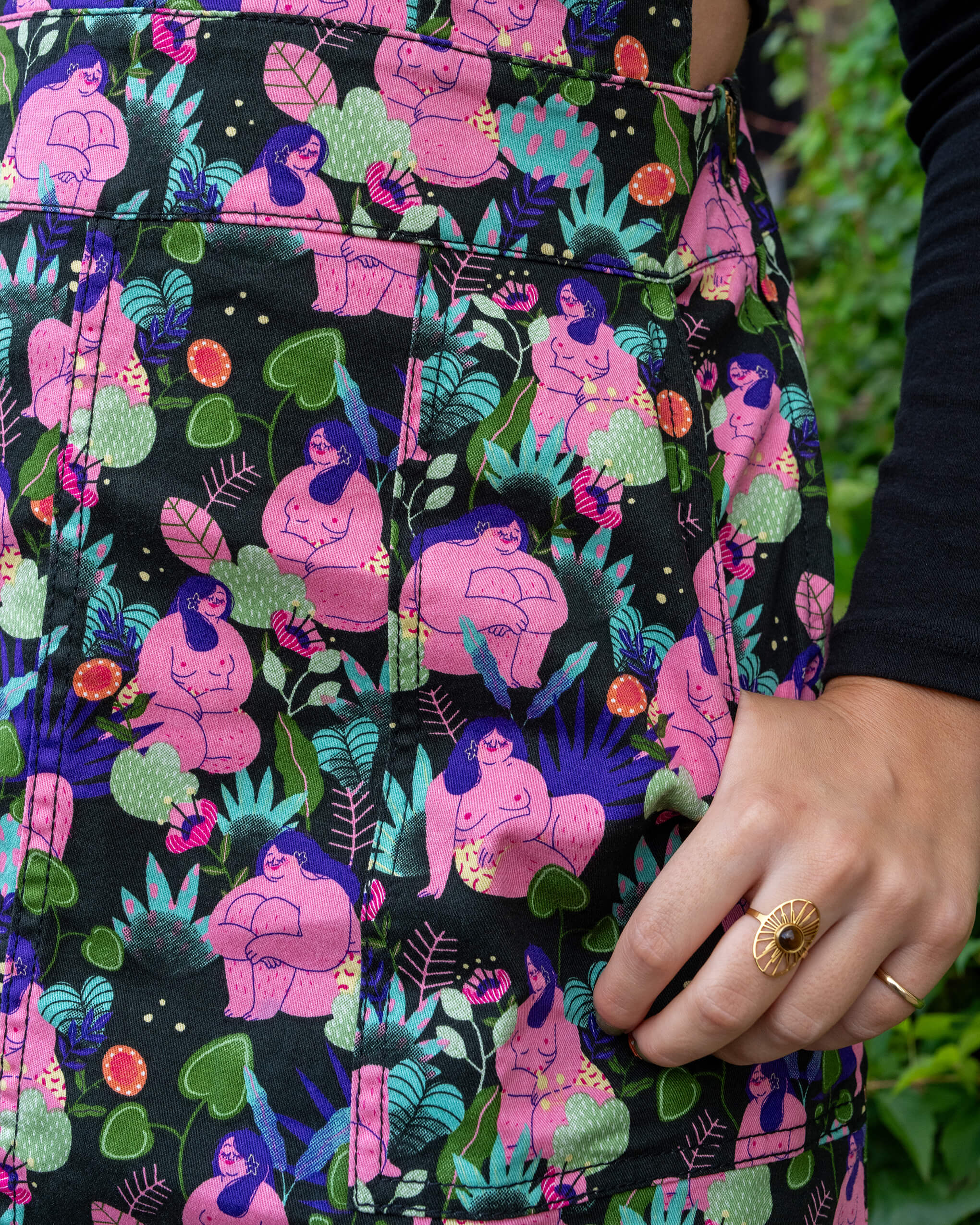 Run & Fly x Marie Boiseau Bodies Stretch Twill Pinafore Dress - Image 4