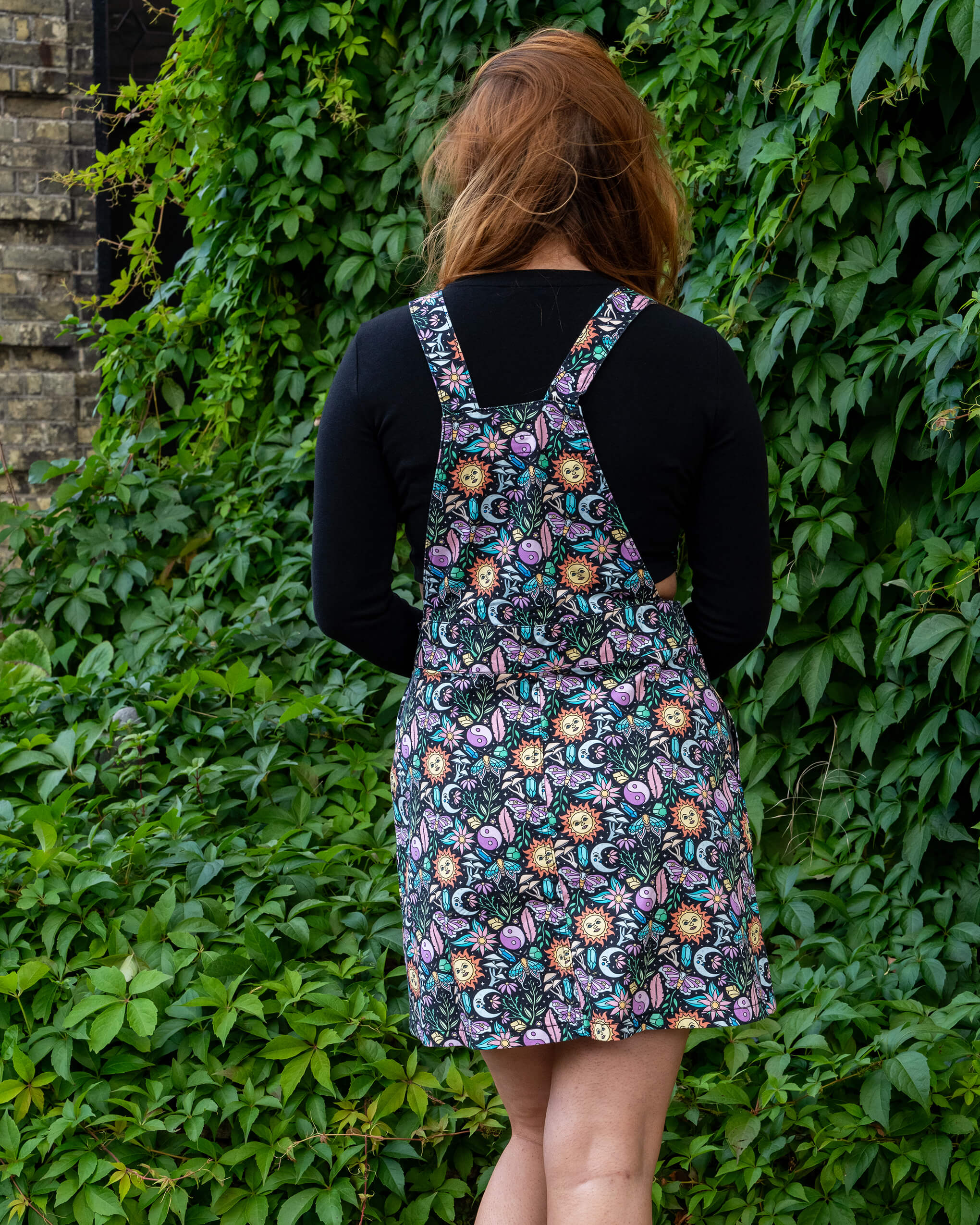 Boho Summer Stretch Twill Pinafore Dress - Image 4
