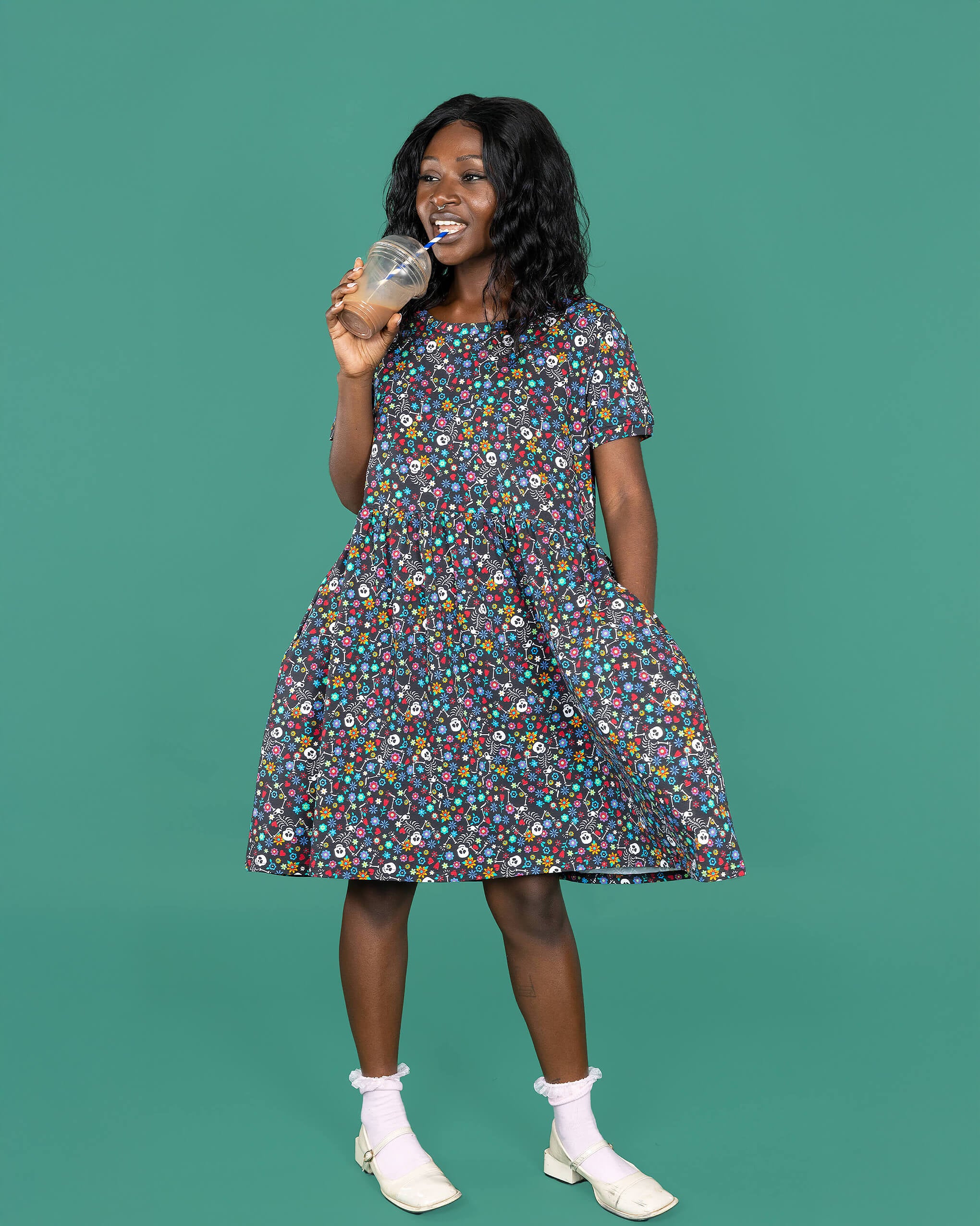 Boogie Bones Oversized Smock Dress