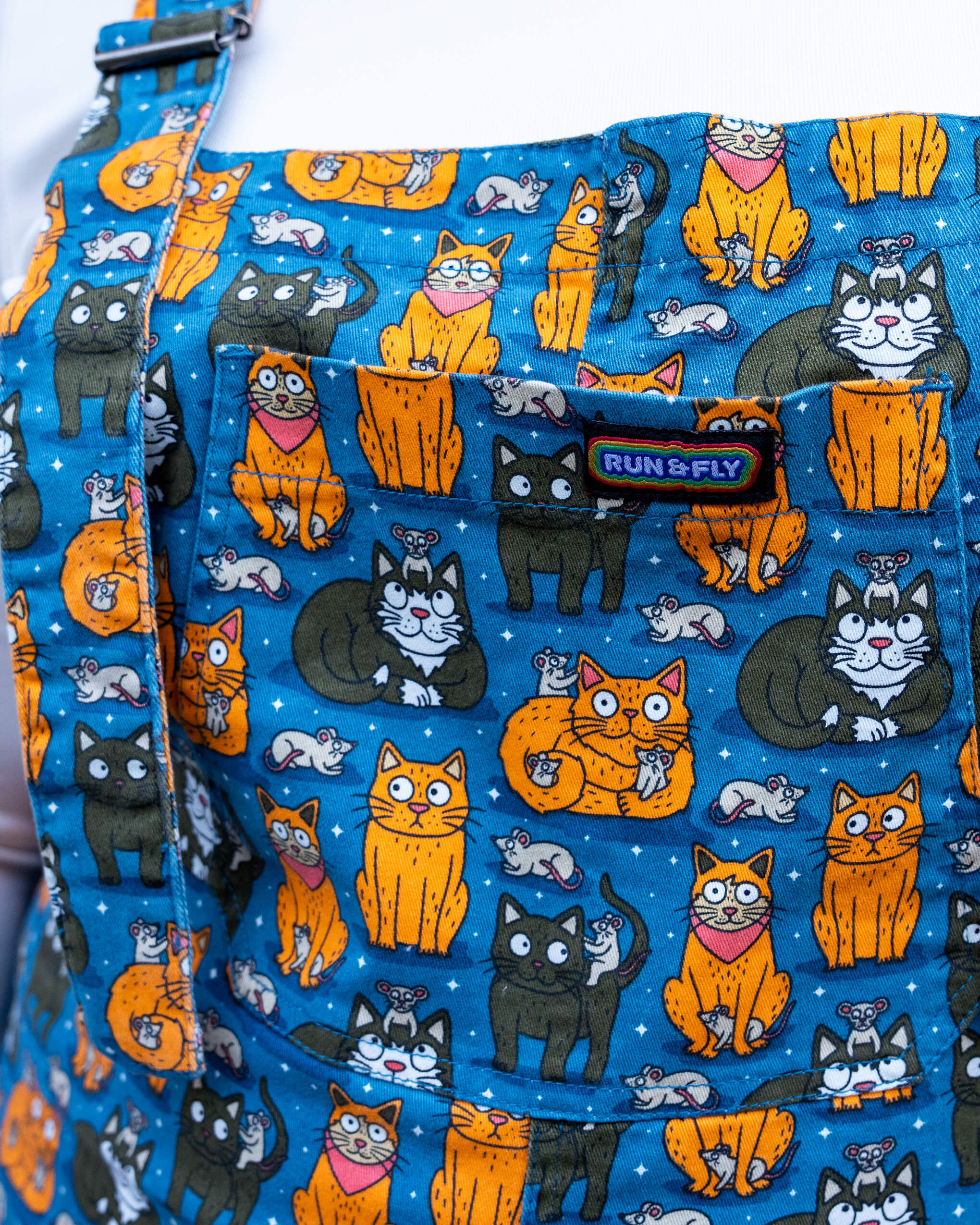 Cats and Mice Stretch Twill Dungarees - Image 11