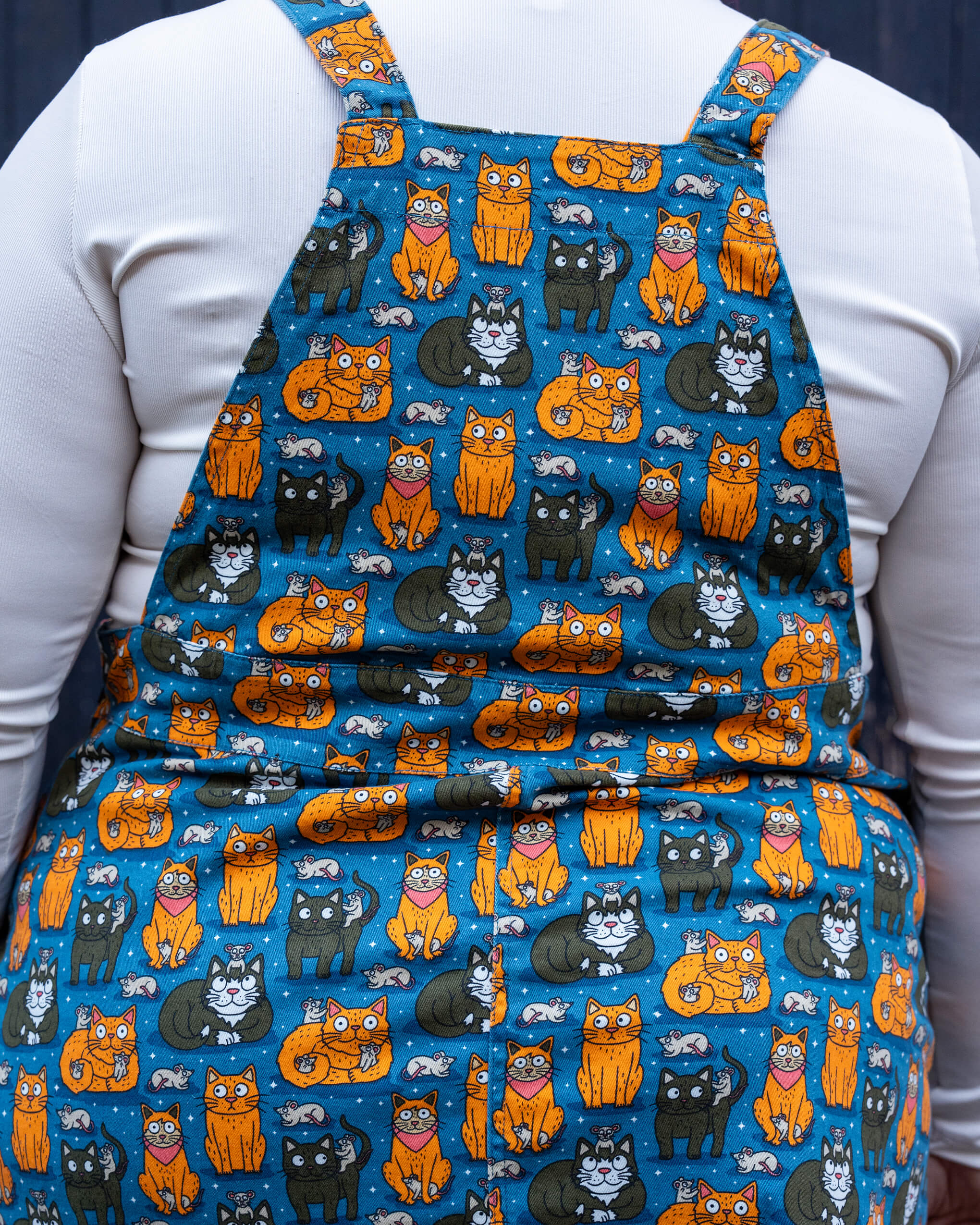 Cats and Mice Stretch Twill Pinafore Dress - Image 16