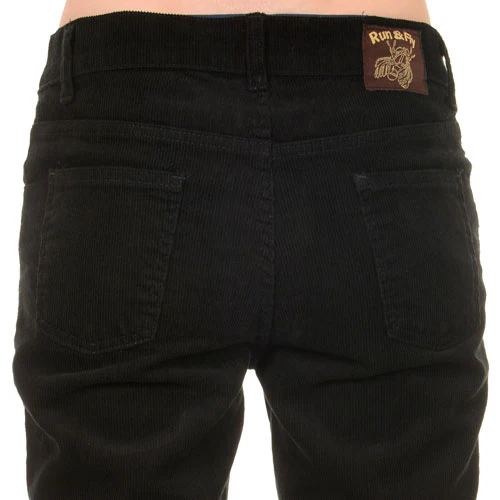 60's Black Corduroy Slim Fit Jeans - Image 4