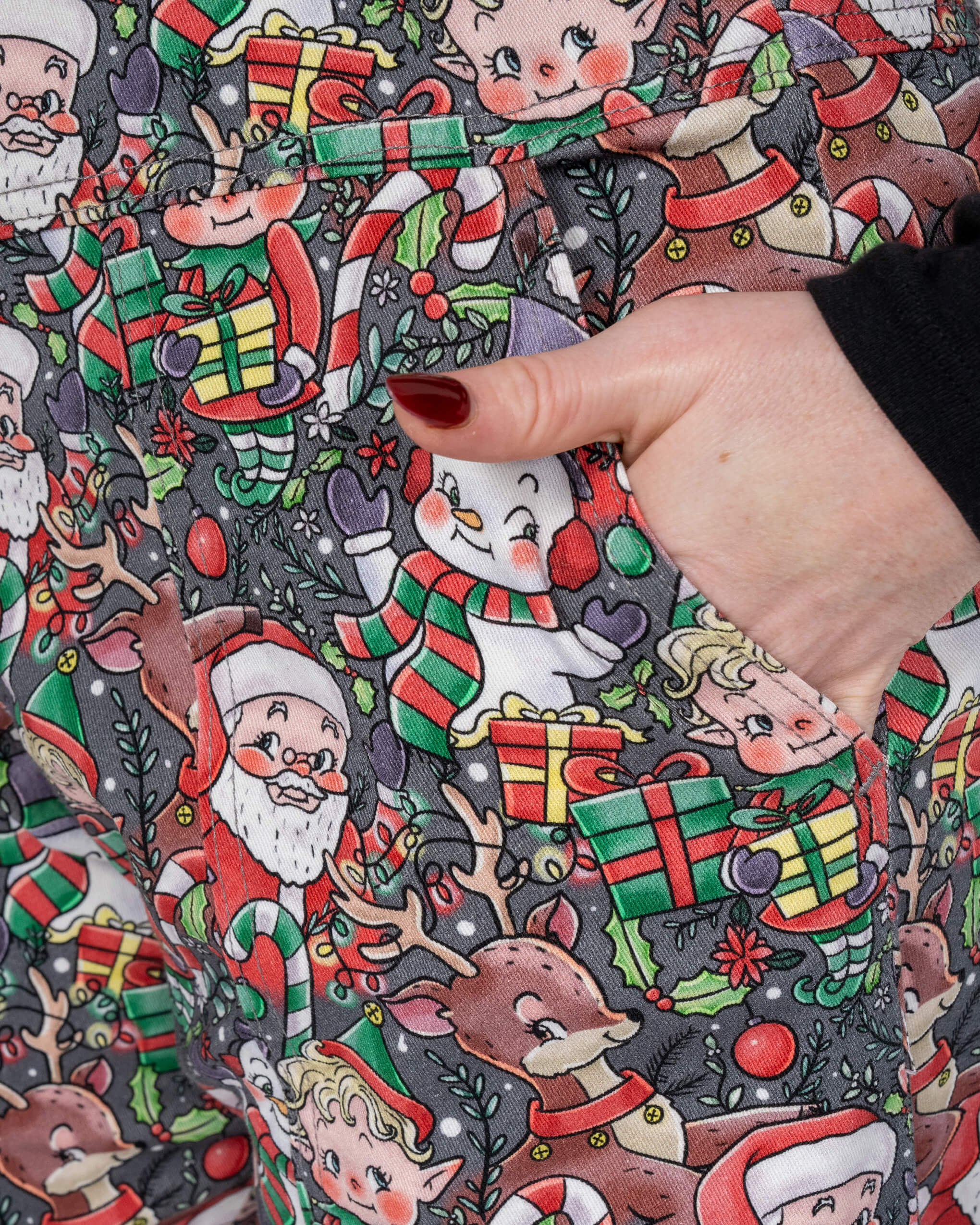 Festive: Christmas Cuties Stretch Twill Dungarees - Image 12