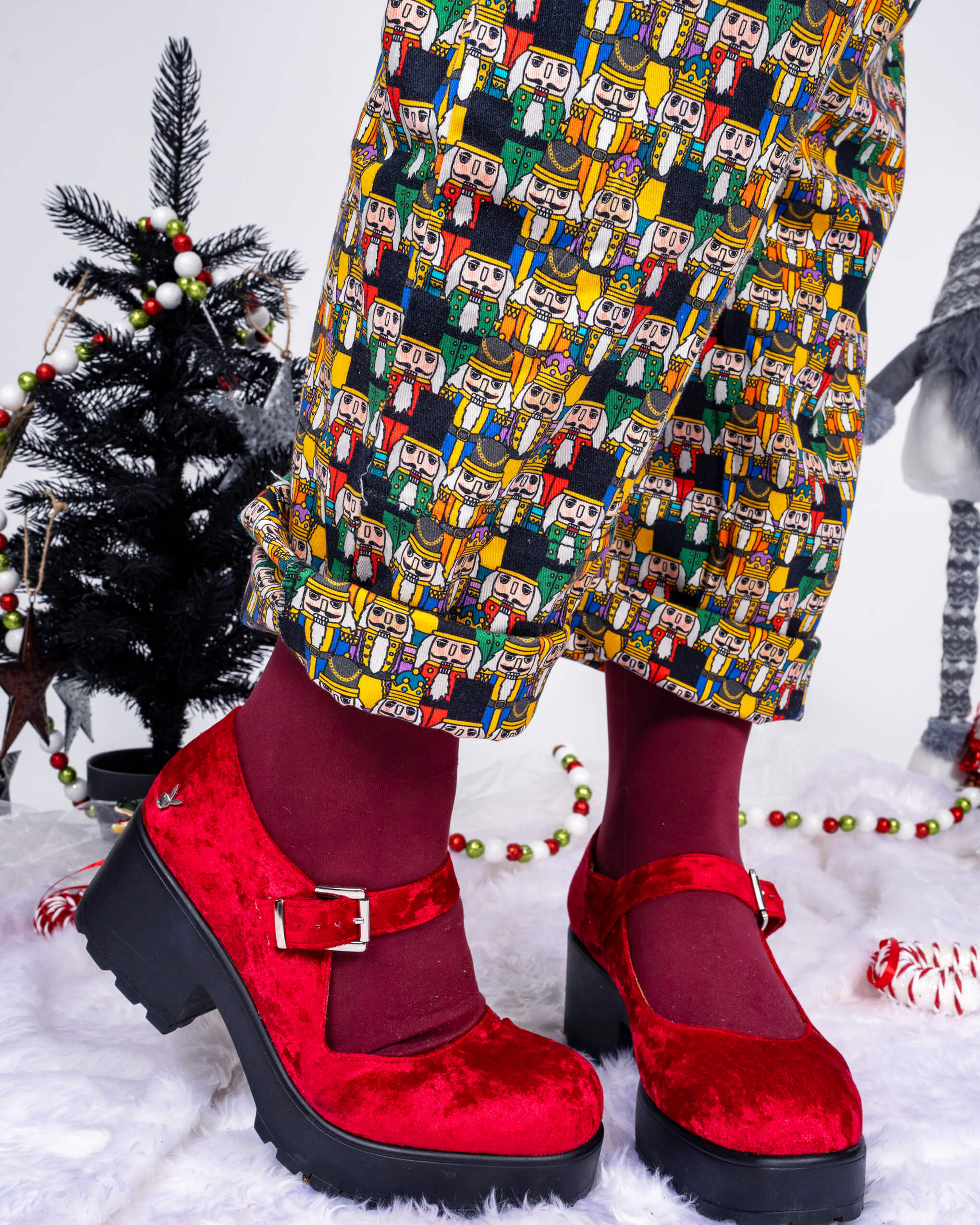 Festive: Nutcracker Parade Stretch Twill Dungarees - Image 6