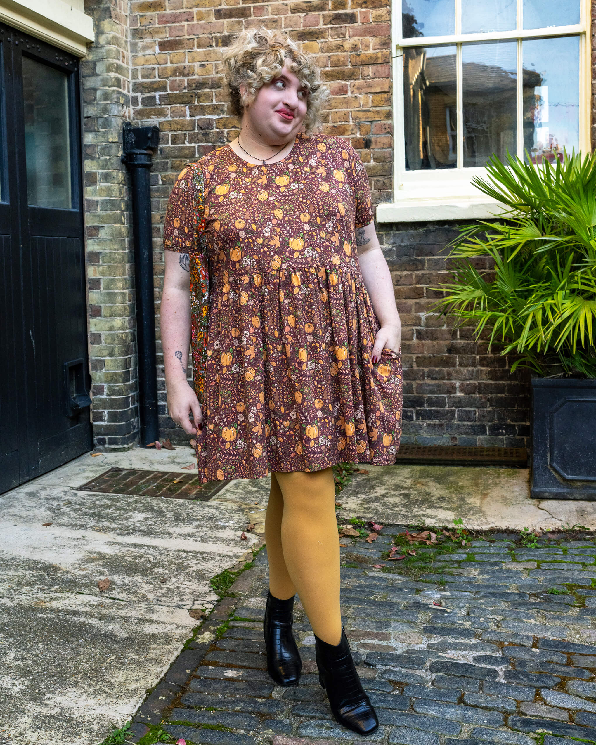 Halloween: Autumn Pumpkin Oversized Smock Dress - Image 13