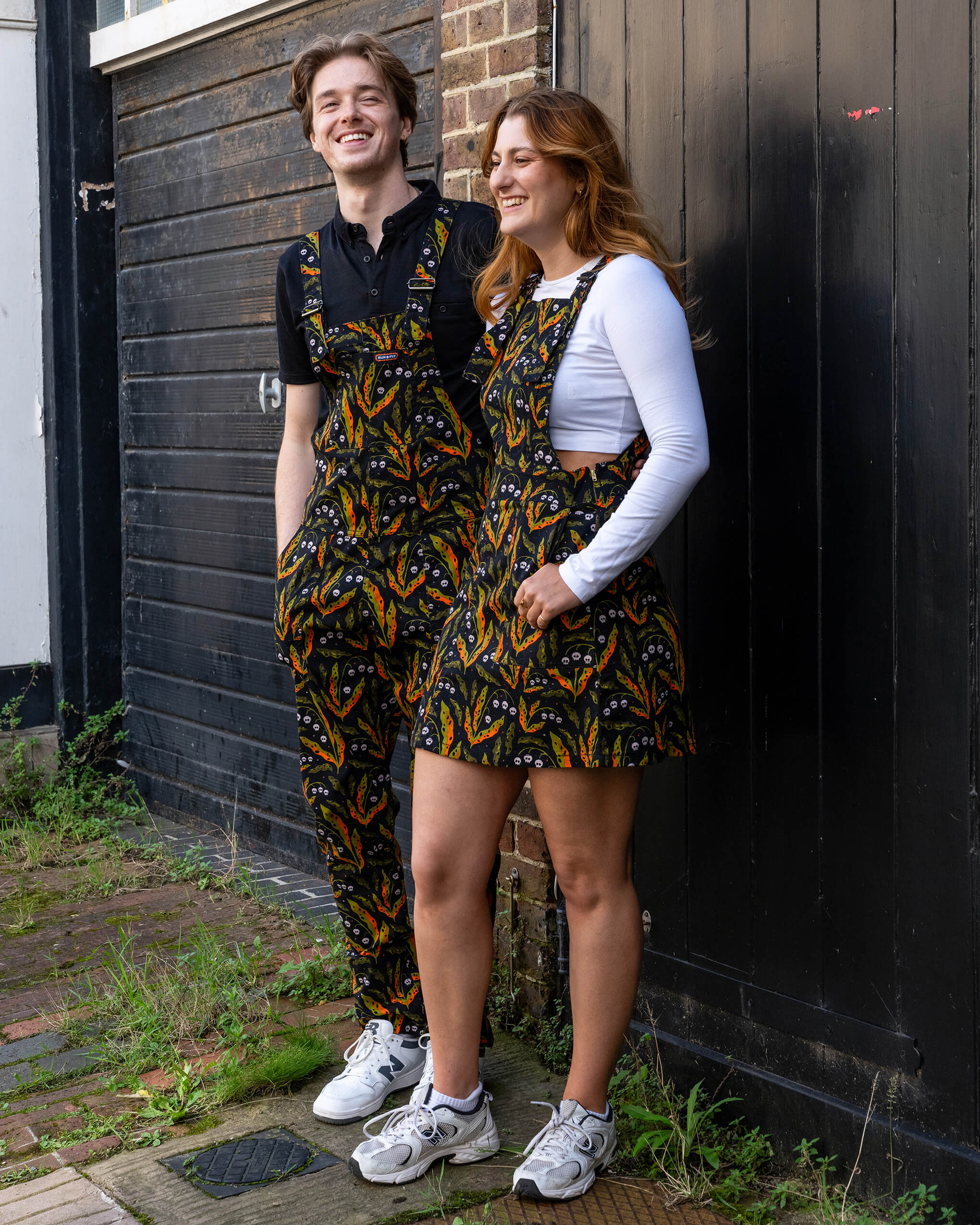 Halloween: Run & Fly x Clare Lewis Poison and Plants Stretch Twill Pinafore Dress - Image 6