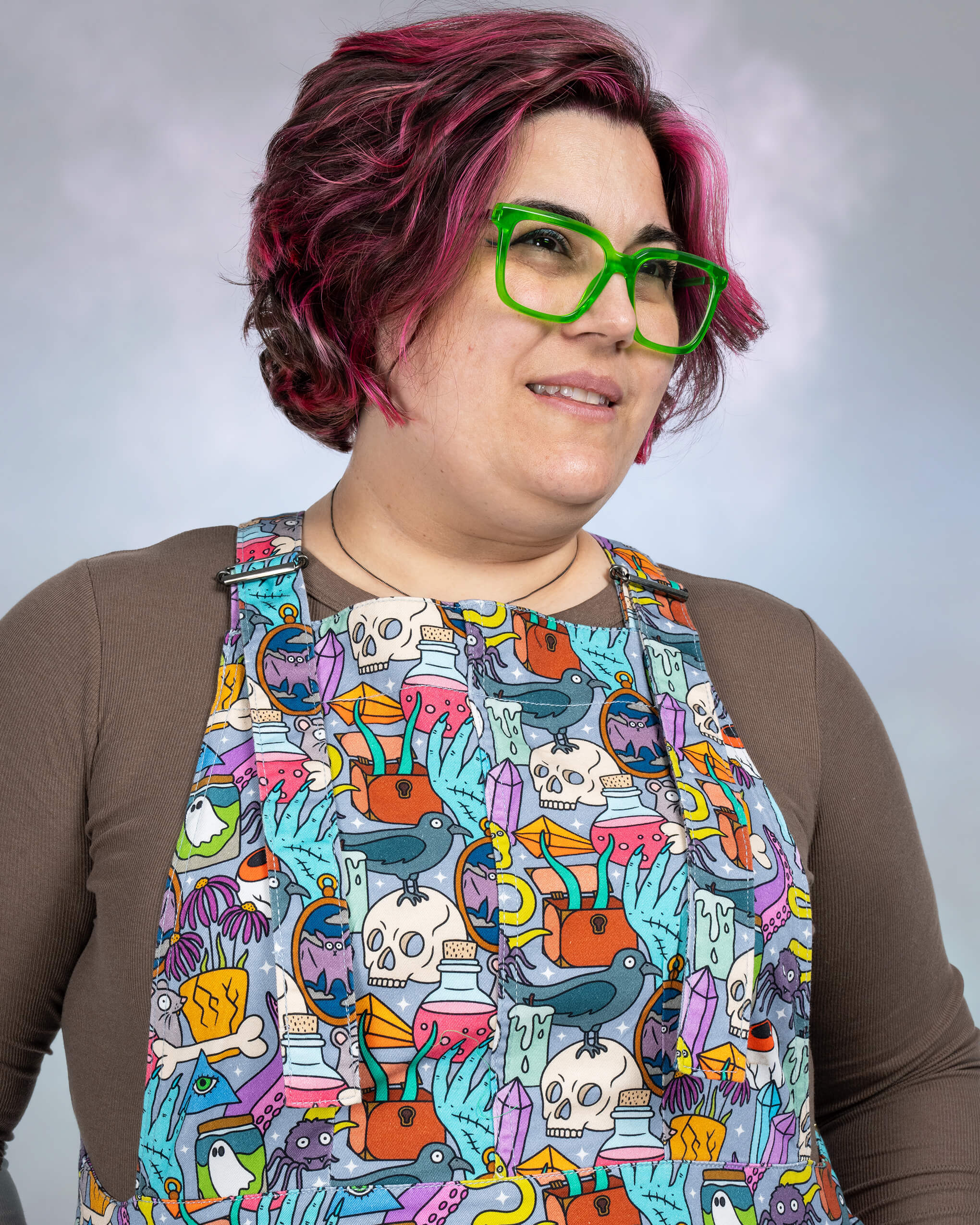 Halloween: Spooky Stuff Stretch Twill Pinafore Dress - Image 5