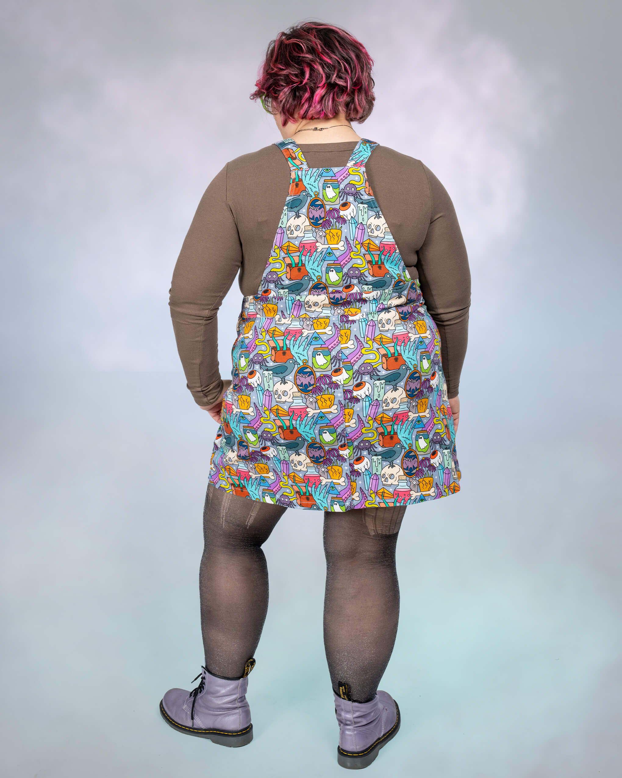 Halloween: Spooky Stuff Stretch Twill Pinafore Dress - Image 7