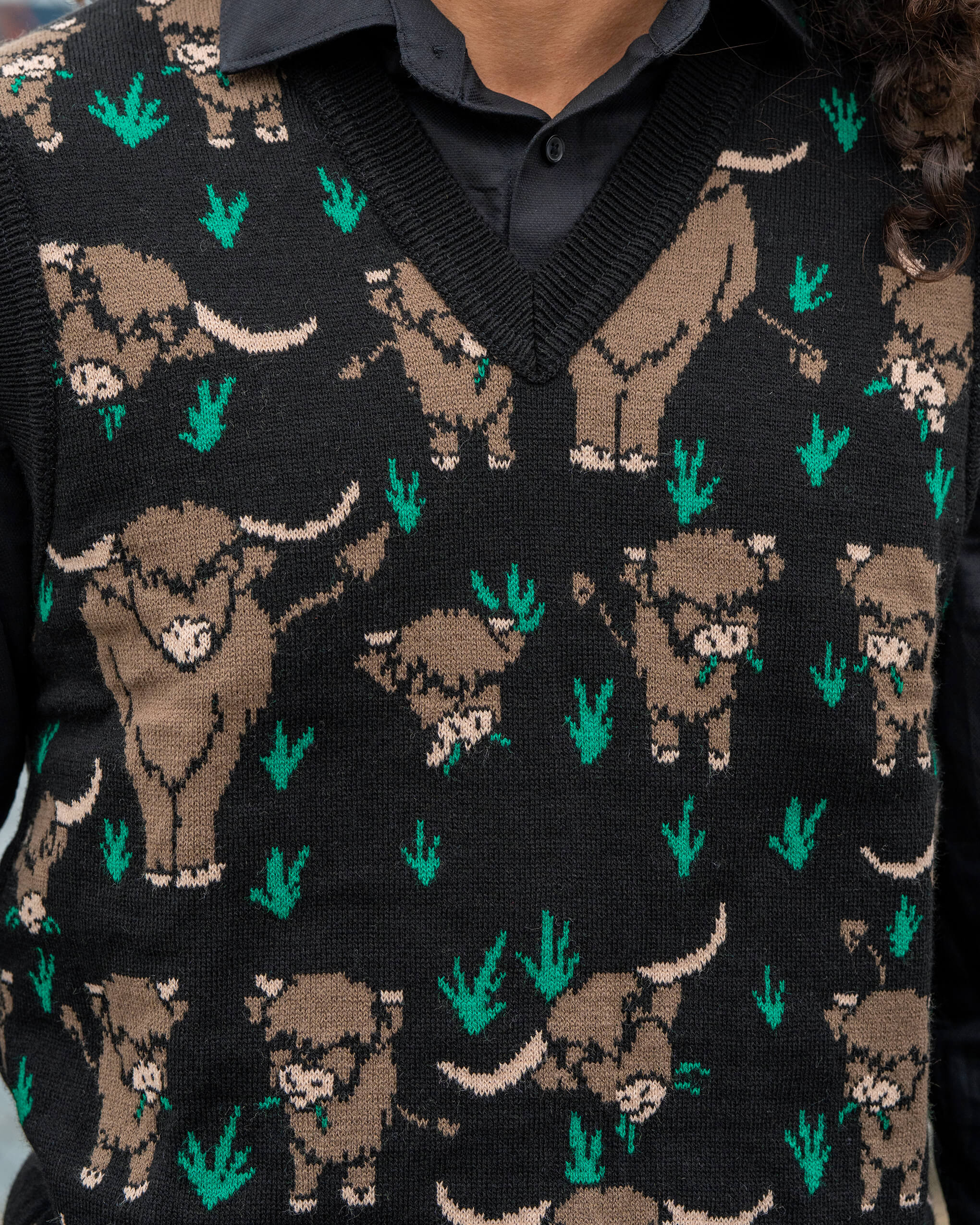 Highland Cow Knitted Tank Top Vest - Image 5