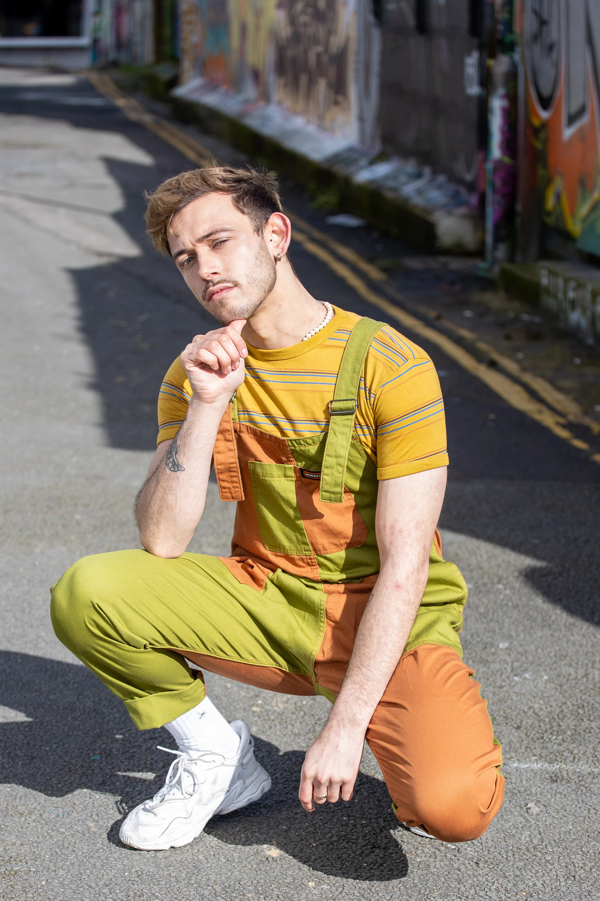 Sunset Stripe Retro T Shirt - Image 2