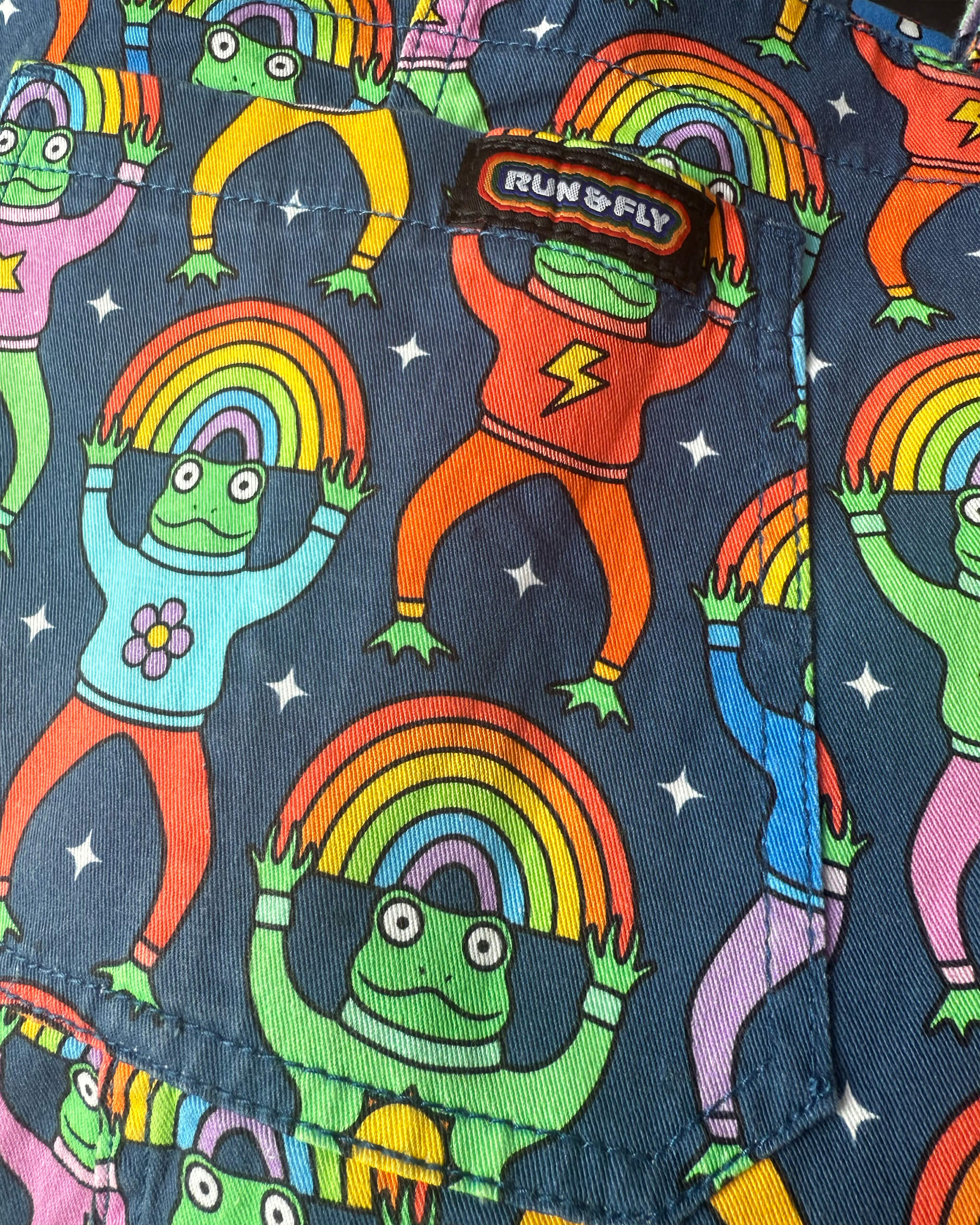Rainbow Frogs Stretch Twill Dungarees - Image 11
