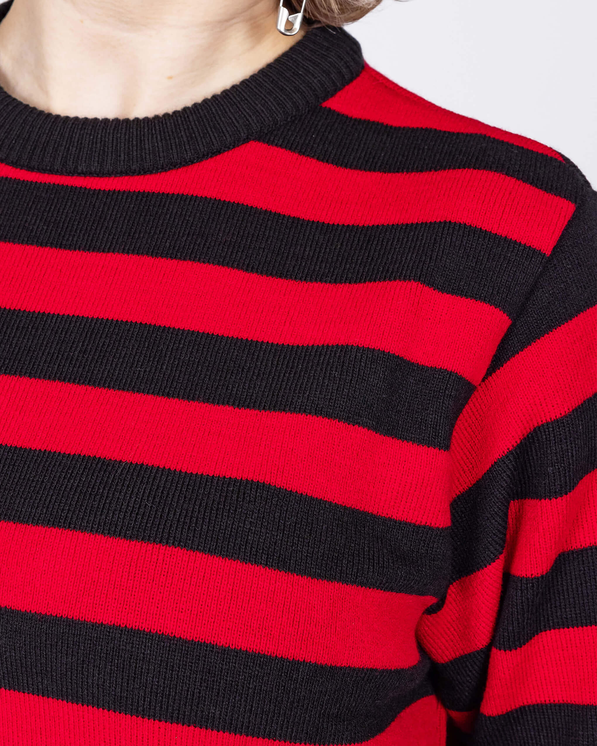 Red and Black Striped Jumper - Image 2