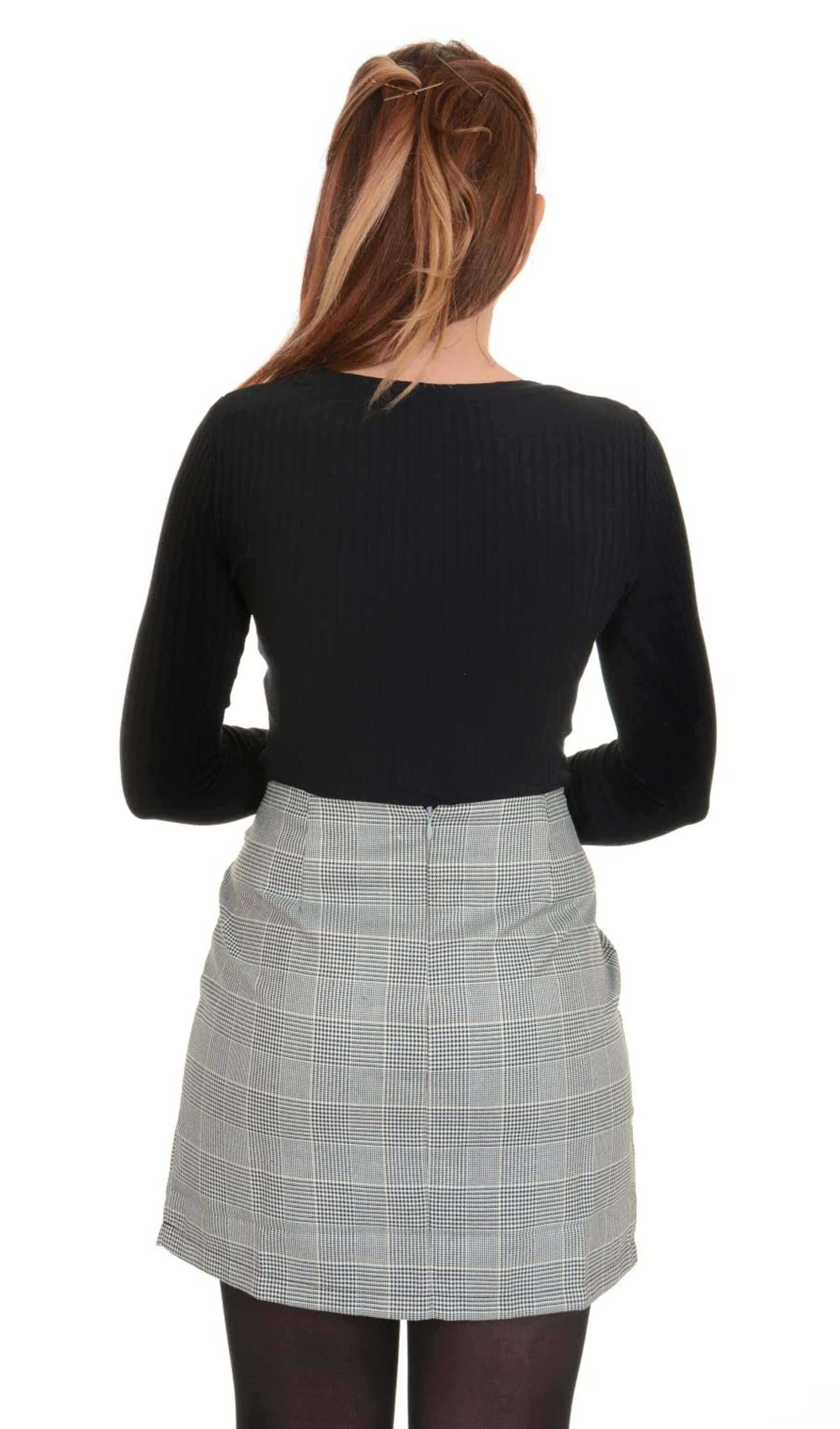 Retro Black & White Prince Of Wales Mini Skirt - Image 3