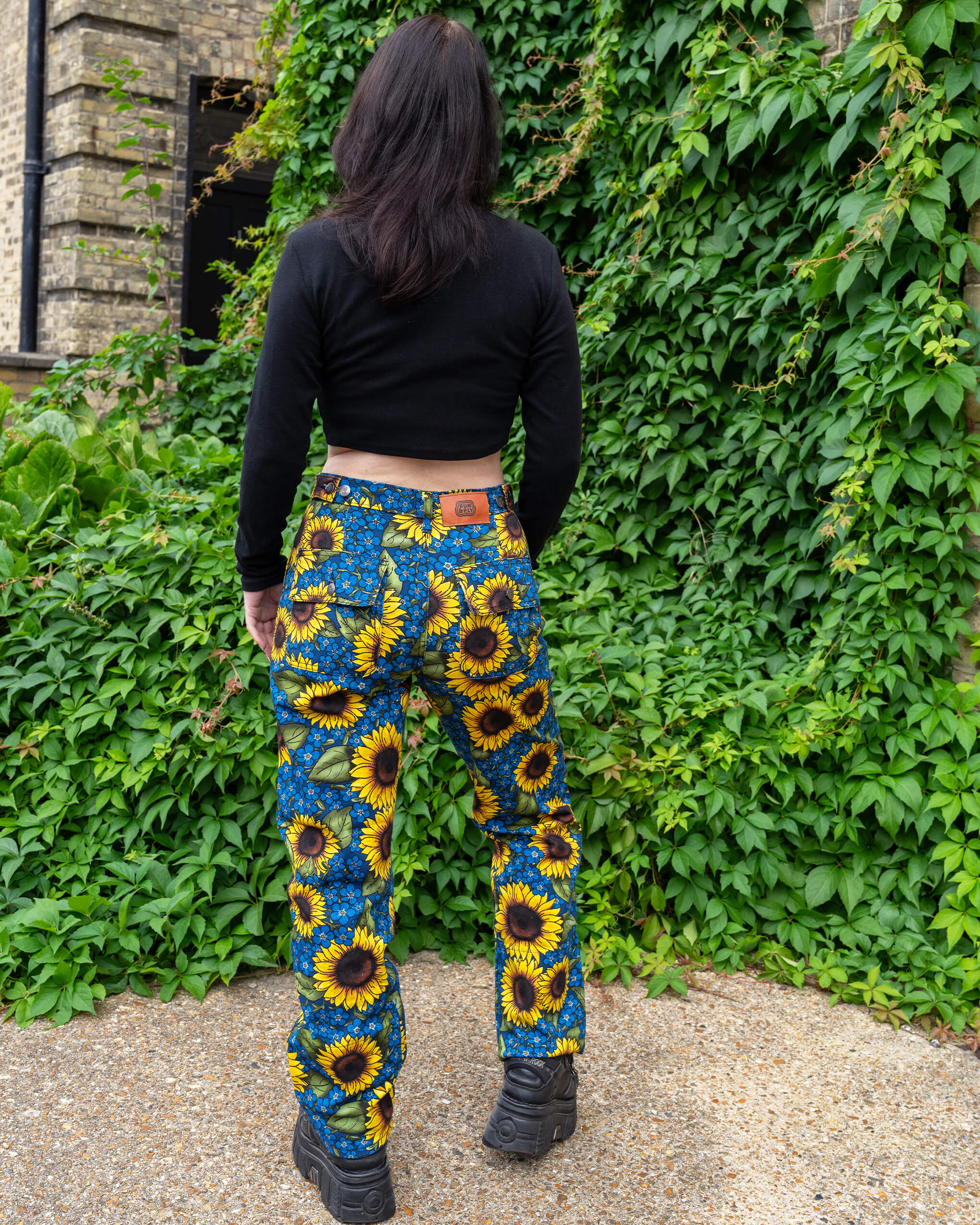 Run & Fly x Jen James Design Forget Me Not Charity High Waist Straight Leg Jeans - Image 2