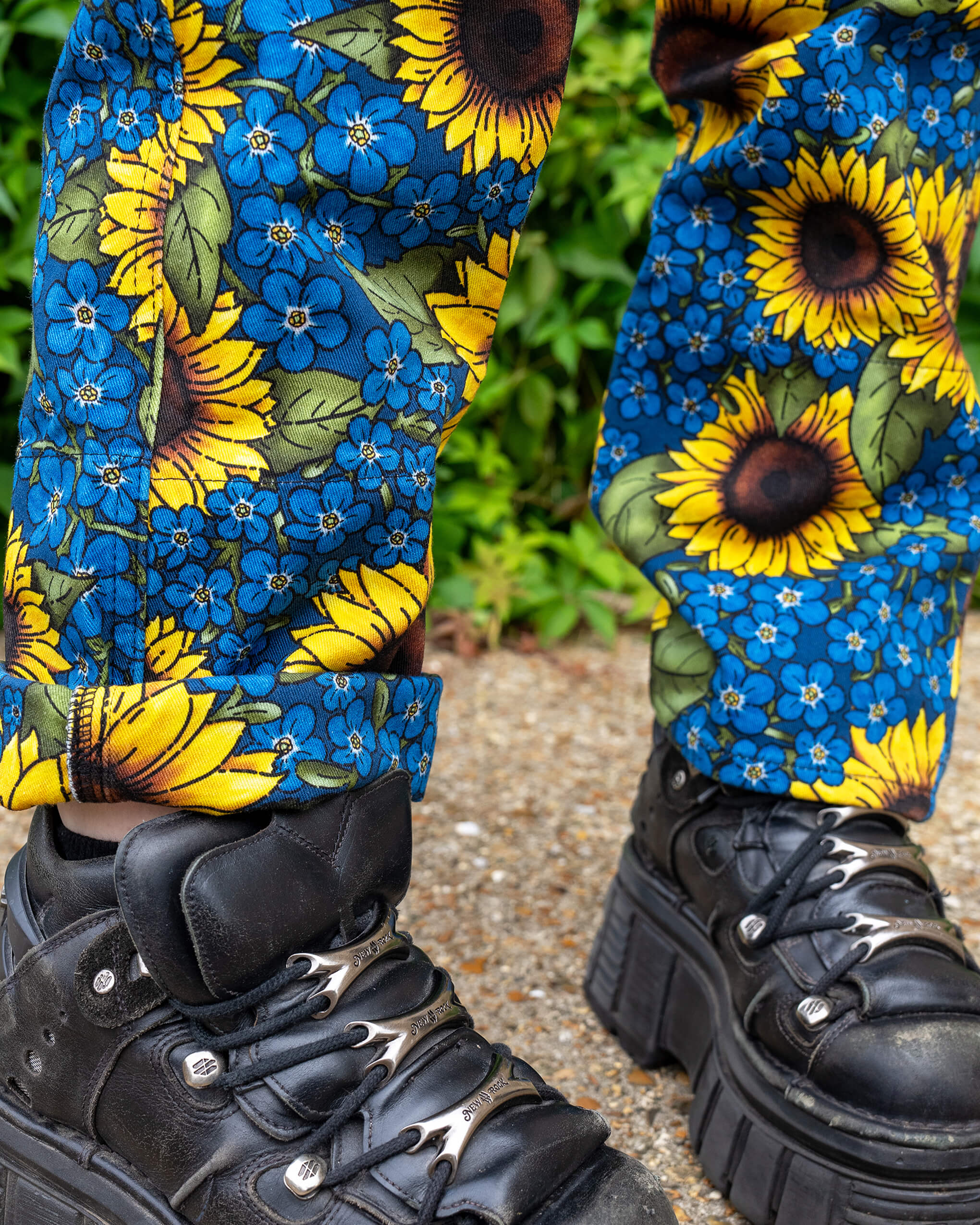 Run & Fly x Jen James Design Forget Me Not Charity High Waist Straight Leg Jeans - Image 3