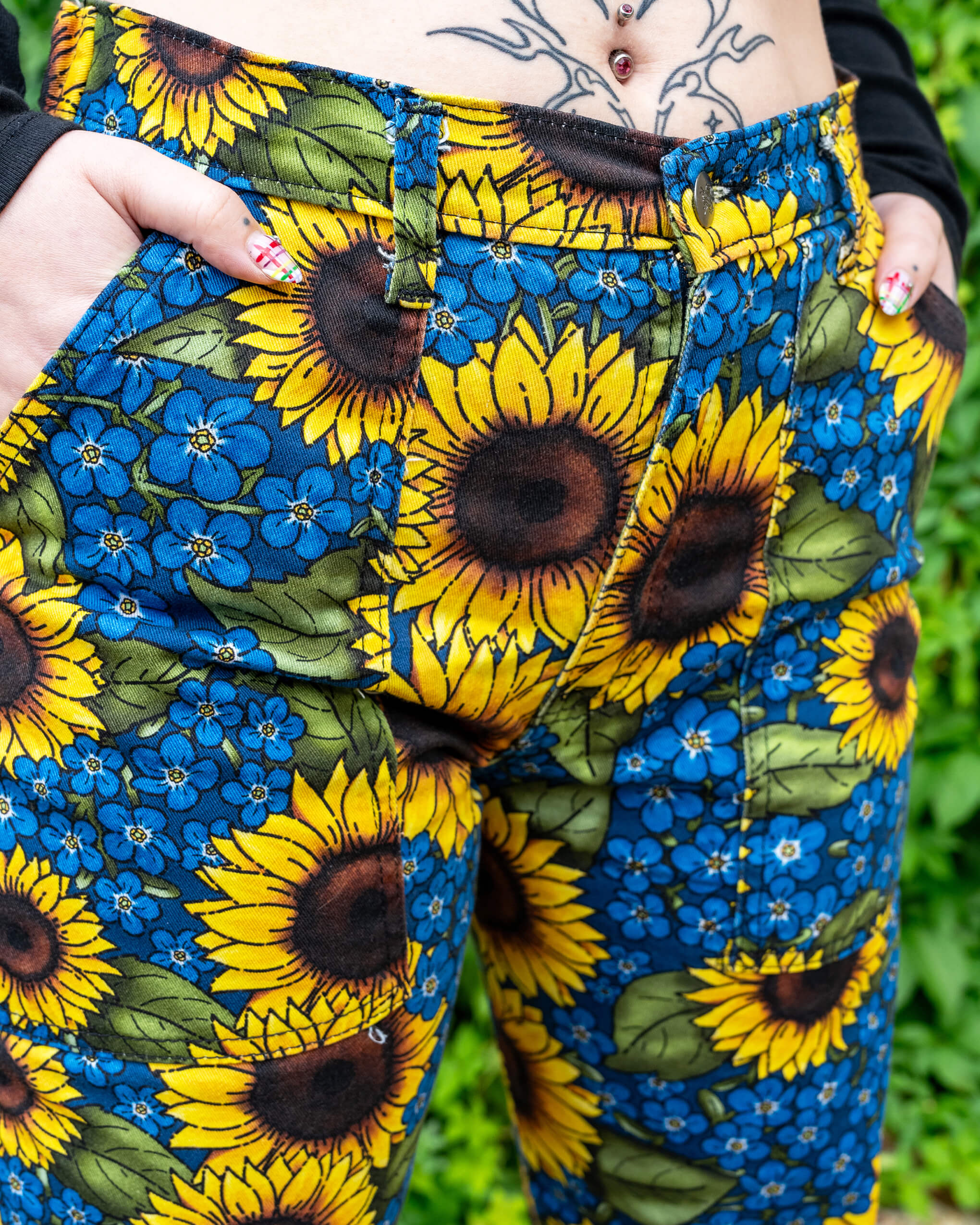 Run & Fly x Jen James Design Forget Me Not Charity High Waist Straight Leg Jeans - Image 5