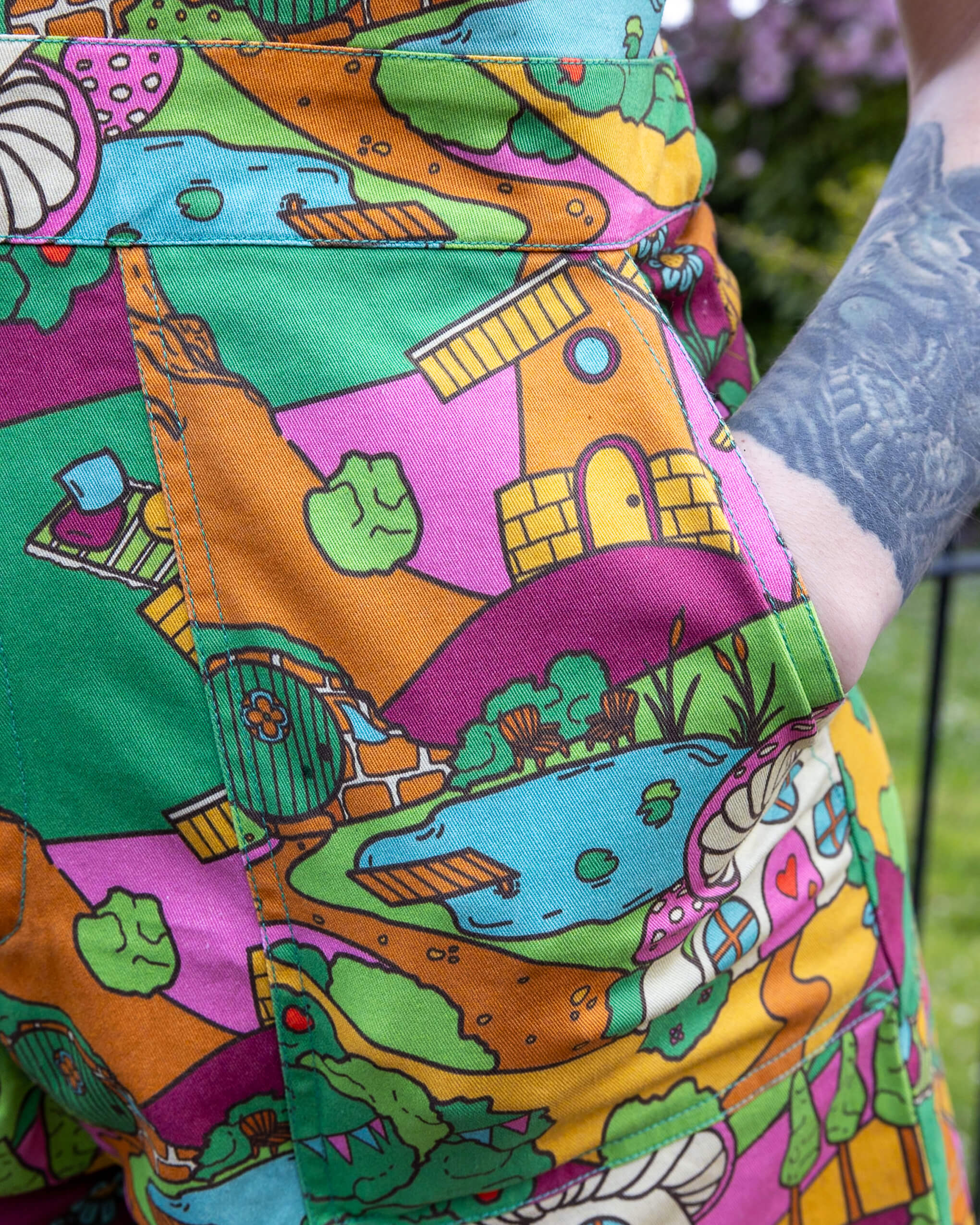 Run & Fly x The Mushroom Babes Hills Stretch Twill Playsuit - Image 5