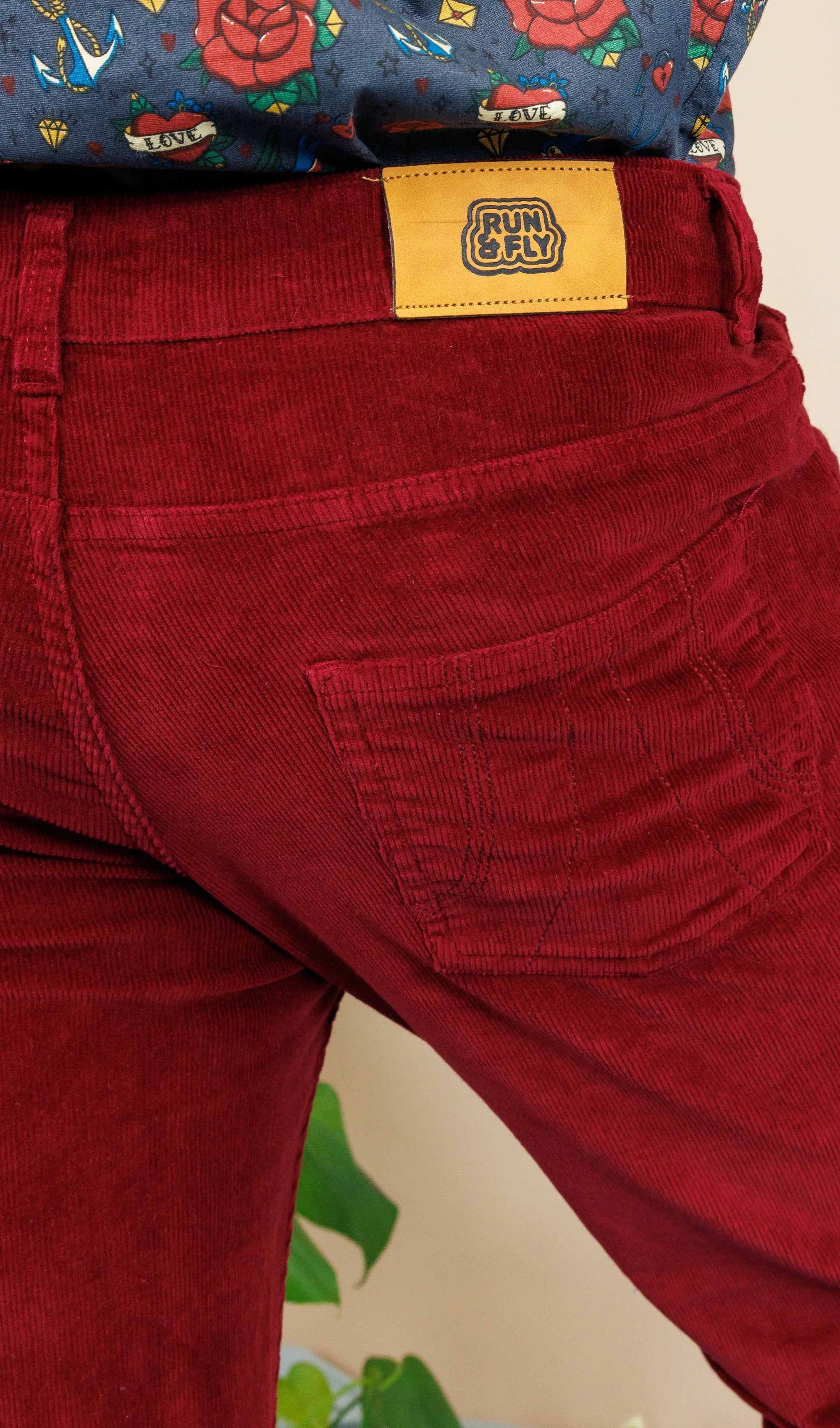 Tawny Port Corduroy Bell Bottom Flares - Image 4