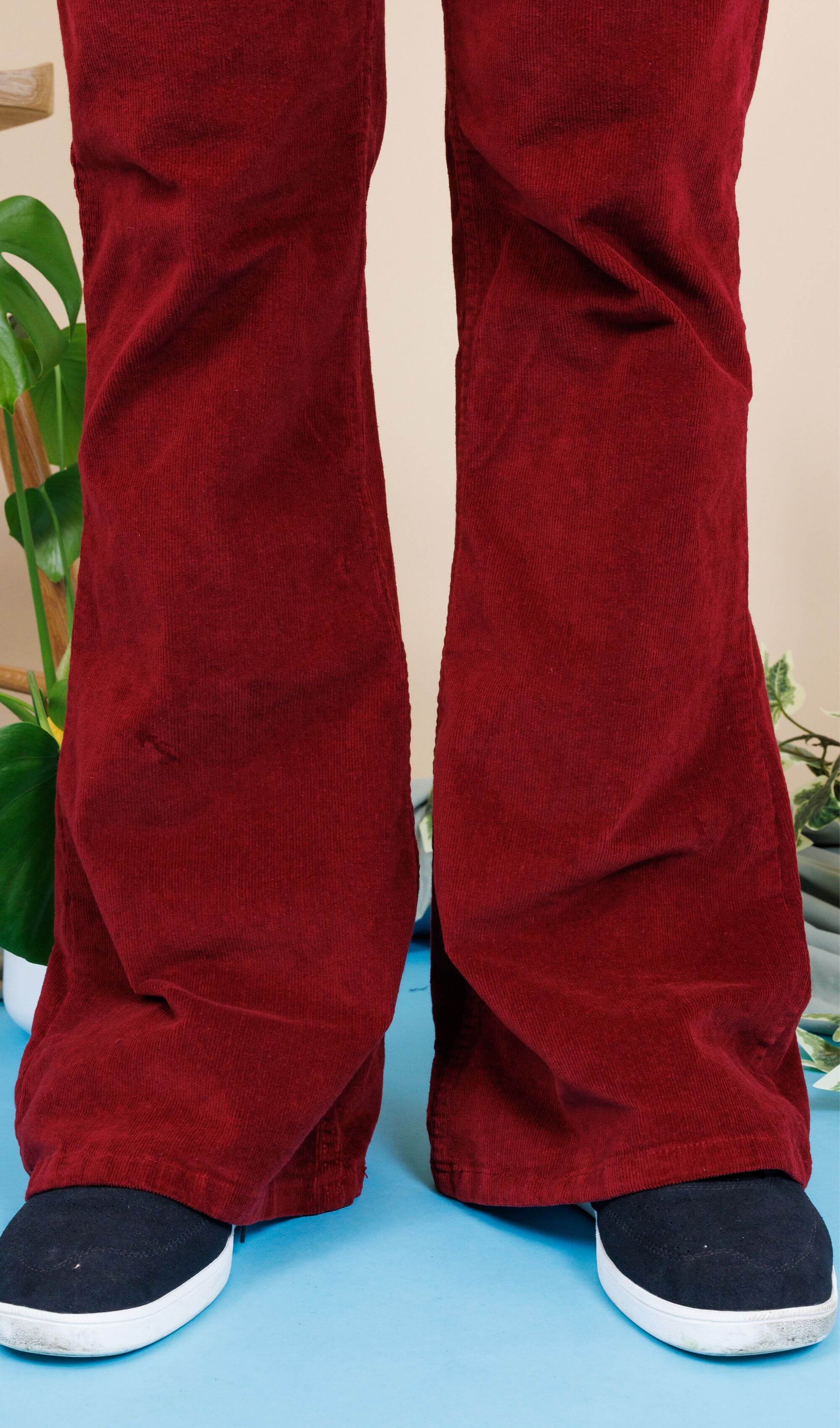 Tawny Port Corduroy Bell Bottom Flares - Image 5