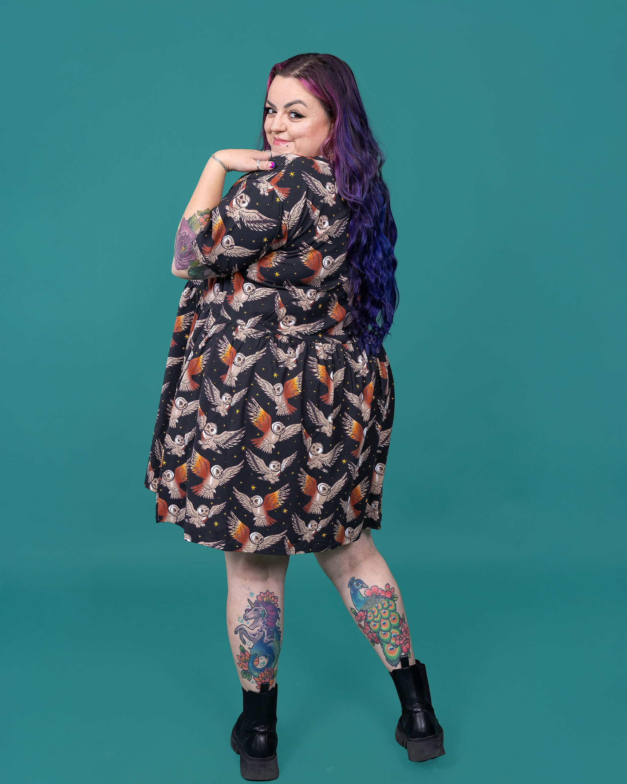 What a Hoot Owl Oversized Smock Dress - Image 8